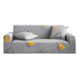 NNEAGS 4-Seater Geometric Print Sofa Cover Couch Protector High Stretch Lounge Slipcover Home Decor