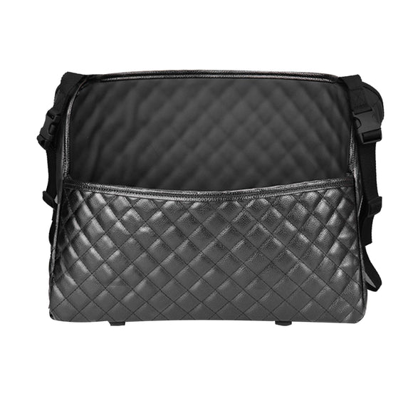 NNEAGS Black Leather Car Storage Portable Hanging Organizer Backseat Multi-Purpose Interior Accessories Bag