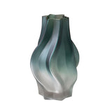 NNEAGS 27cm Glass Vase Blue with Beautiful glass Bubble Texture Art Vases