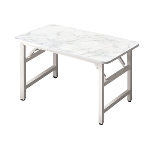 NNEAGS 120x60 White Foldable Computer Study Table Easy Assembly Desk No Chair