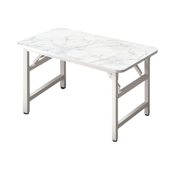 NNEAGS 120x60 White Foldable Computer Study Table Easy Assembly Desk No Chair
