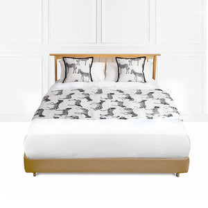NNEAGS 1.5m Bed Light Luxury Zebra Vintage Bed Scarf Runner Bedding Tail Pad Flag For Home Hotel Set of 3