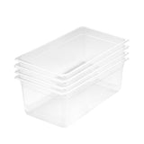 NNEAGS 200mm Clear Gastronorm GN Pan 1/1 Food Tray Storage Bundle of 4