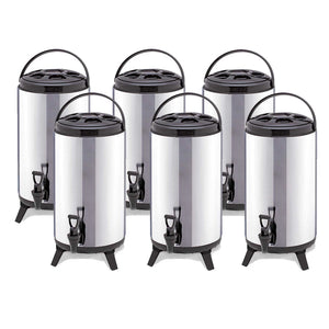 NNEAGS 6X 16L Portable Insulated Cold/Heat Coffee Tea Beer Barrel Brew Pot With Dispenser