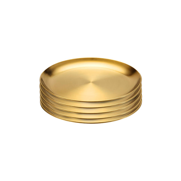 NNEAGS 14cm Premium Gold Grilling Plate - Durable, Heat-Resistant, Perfect for BBQs and Outdoor Cooking Kitchen Essential
