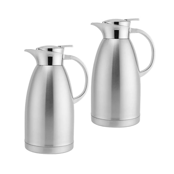 NNEAGS 2X 2.3L Silver Double-Wall vacuum with 2 layers stainless steel Construction Thermal Flask