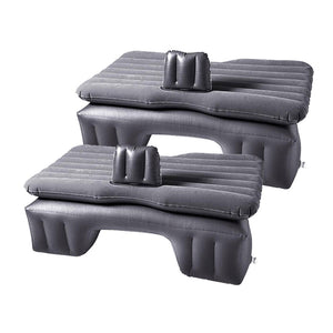 NNEAGS 2X Inflatable Car Mattress Portable Travel Camping Air Bed Rest Sleeping Bed Grey