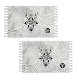 NNEAGS 2X 90cm Woven Minimalist Bedroom Area Rug Carpet, Home Decor