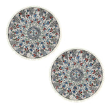 NNEAGS 2X 120cm Mandala Area Rug for Living Room Lounge, Bedroom, Anti-slip Doormat, Home Decor