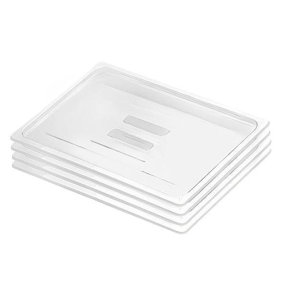 NNEAGS Clear Gastronorm 1/1 GN Lid Food Tray Top Cover Bundle of 4
