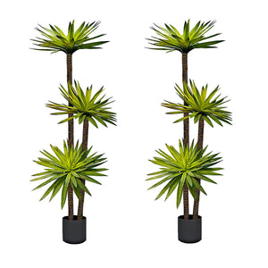 NNEAGS 2X 180cm Yucca Tree Giant Palm Lily Living Room Artificial Plant Home Accent Decor