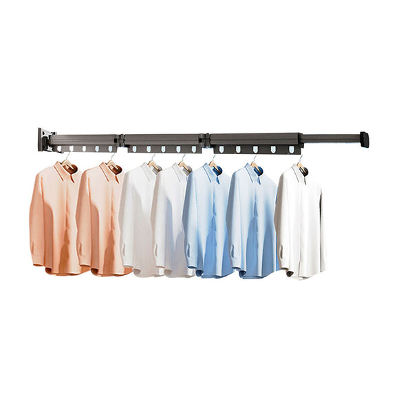 NNEAGS 93.2cm Wall-Mounted Clothing Dry Rack Retractable Space-Saving Foldable Hanger