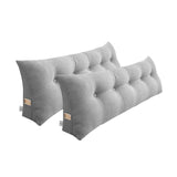 NNEAGS 2X 180cm Silver Triangular Wedge Bed Pillow Headboard Backrest Bedside Tatami Cushion Home Decor