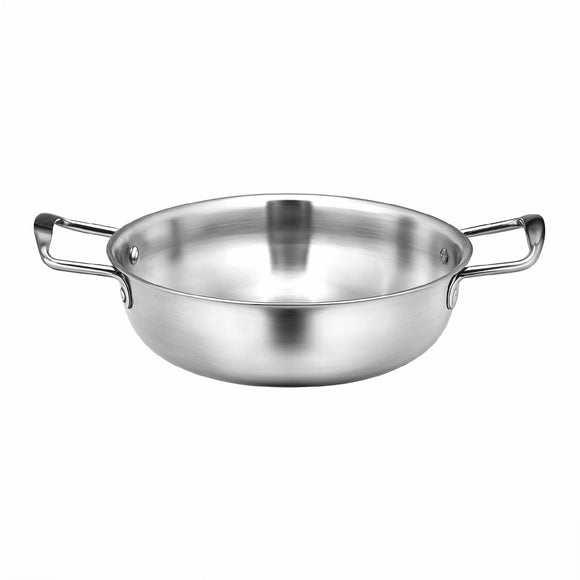 NNEAGS 22cm Premium Silver Seafood Dry Pot Stockpot Versatile and Durable Kitchen Essential