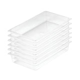 NNEAGS 100mm Clear Gastronorm GN Pan 1/1 Food Tray Storage Bundle of 6