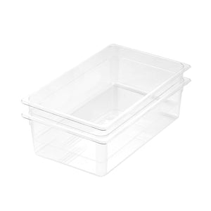 NNEAGS 150mm Clear Gastronorm GN Pan 1/1 Food Tray Storage Bundle of 2