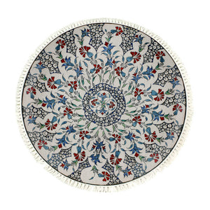 NNEAGS 120cm Mandala Round Area Thick Anti-slip Doormat, Home Decor