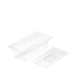 NNEAGS 100mm Clear Gastronorm GN Pan 1/3 Food Tray Storage with Lid