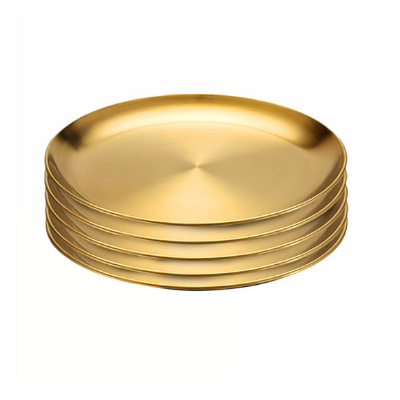 NNEAGS 30cm Premium Gold Grilling Plate - Durable, Heat-Resistant, Perfect for BBQs and Outdoor Cooking Kitchen Essential