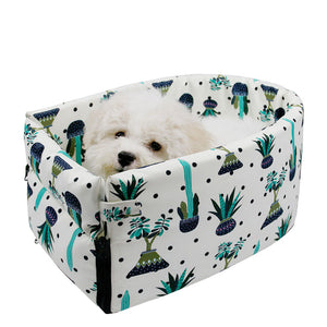 NNEAGS Car Central Control Nest Pet Safety Travel Bed Dog Kennel Portable Washable Pet Bag White