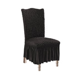 NNEAGS Black Chair Cover Seat Protector with Ruffle Skirt Stretch Slipcover Wedding Party Home Decor