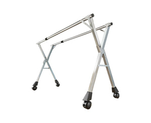 NNEAGS 2.4m Portable Standing Clothes Drying Rack Foldable Space-Saving Laundry Holder with Wheels