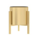 NNEAGS 30CM Gold Metal Plant Stand with Flower Pot Holder Corner Shelving Rack Indoor Display