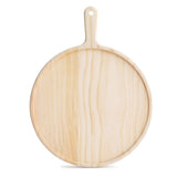 NNEAGS 10 inch Round Premium Wooden Pine Food Serving Tray Charcuterie Board Paddle Home Decor