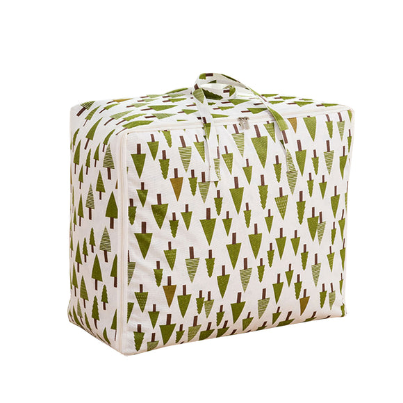 NNEAGS Green Pine Tree Large Storage Luggage Bag Double Zipper Foldable Travel Organiser Essentials