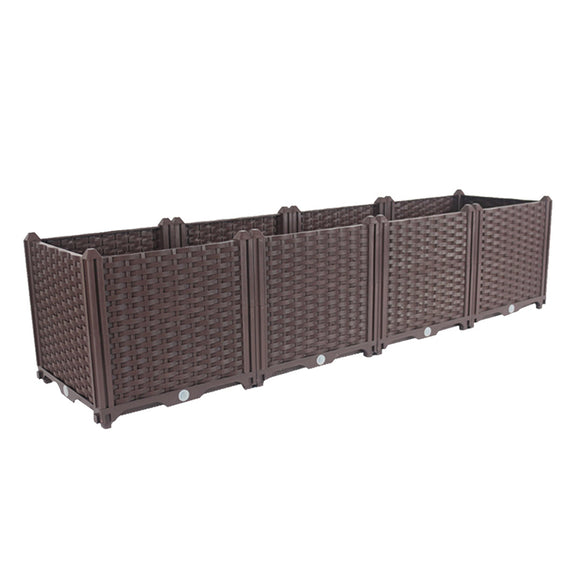 NNEAGS 160cm Raised Planter Box Vegetable Herb Flower Outdoor Plastic Plants Garden Bed Deepen