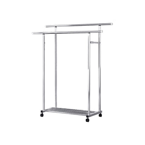 NNEAGS 120cm Stainless Steel Floor-Standing Clothes Rack - Durable and Space-Saving Laundry Organizer