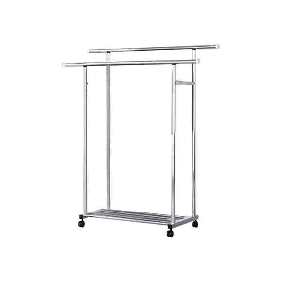 NNEAGS 120cm Stainless Steel Floor-Standing Clothes Rack - Durable and Space-Saving Laundry Organizer