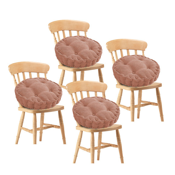 NNEAGS 4X Coffee Round Cushion Soft Leaning Plush Backrest Throw Seat Pillow Home Office Decor