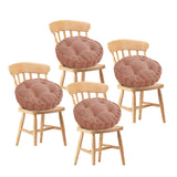 NNEAGS 4X Coffee Round Cushion Soft Leaning Plush Backrest Throw Seat Pillow Home Office Decor