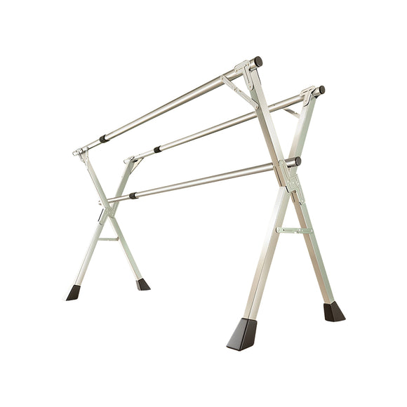 NNEAGS 2.4m Portable Standing Clothes Drying Rack Foldable Space-Saving Laundry Holder 3 Poles