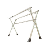 NNEAGS 2.4m Portable Standing Clothes Drying Rack Foldable Space-Saving Laundry Holder 3 Poles