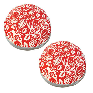 NNEAGS 2X 45cm Red Premium Polyester Cotton Cushion with EPP Particle Insert for Enhanced Comfort