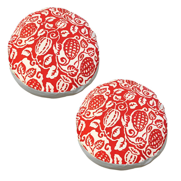 NNEAGS 2X 45cm Red Premium Polyester Cotton Cushion with EPP Particle Insert for Enhanced Comfort