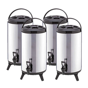 NNEAGS 4X 14L Portable Insulated Cold/Heat Coffee Tea Beer Barrel Brew Pot With Dispenser
