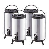 NNEAGS 4X 14L Portable Insulated Cold/Heat Coffee Tea Beer Barrel Brew Pot With Dispenser