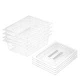 NNEAGS 150mm Clear Gastronorm GN Pan 1/2 Food Tray Storage Bundle of 4 with Lid