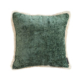 NNEAGS 45cm Jade Green Home aesthetic chenille texture tassel square Throw Pillow