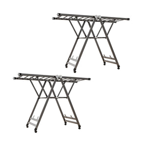 NNEAGS 2X 1.4m Portable Wing Shape Clothes Drying Rack Foldable Space-Saving Laundry Holder