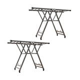 NNEAGS 2X 1.4m Portable Wing Shape Clothes Drying Rack Foldable Space-Saving Laundry Holder