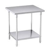 NNEAGS 80*70*85cm Commercial Catering Kitchen Stainless Steel Prep Work Bench