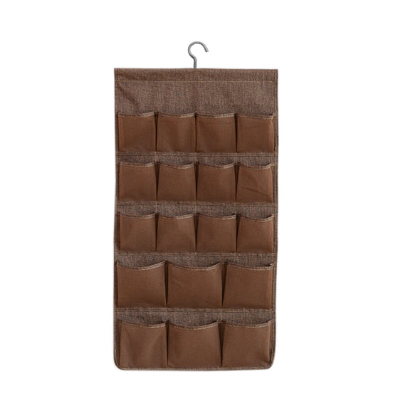 NNEAGS Coffee Double Sided Hanging Storage Bag Underwear Bra Socks Mesh Pocket Hanger Home Organiser