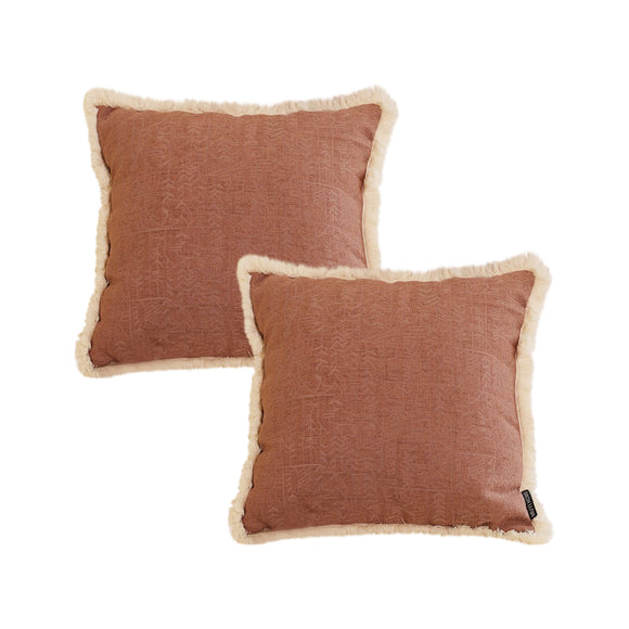 NNEAGS 2X 45cm Square Vintage Decorative Cover with Beautiful Made Throw Pillow