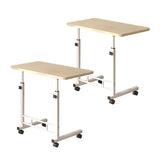 NNEAGS 2X 40x80cm White Maple Bedside Table Movable Bedroom Desk Student Computer Table