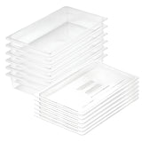 NNEAGS 100mm Clear Gastronorm GN Pan 1/1 Food Tray Storage Bundle of 6 with Lid