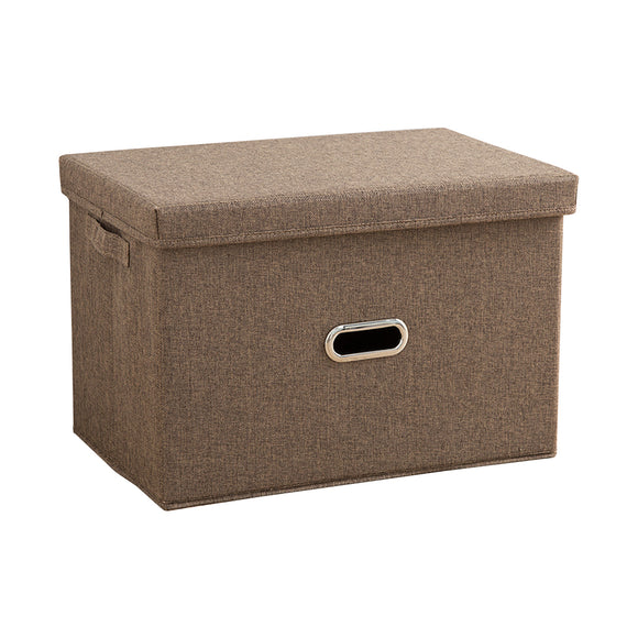 NNEAGS Coffee Medium Foldable Canvas Storage Box Cube Clothes Basket Organiser Home Decorative Box